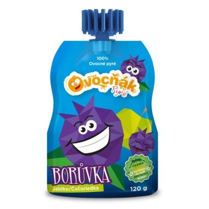 OVOCŇÁK Pyré Jablko Borůvka 120 g 1