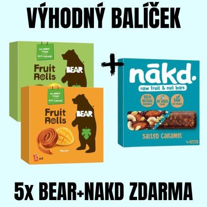 YOYO Bear 5 ks + NAKD Salted caramel ZDARMA