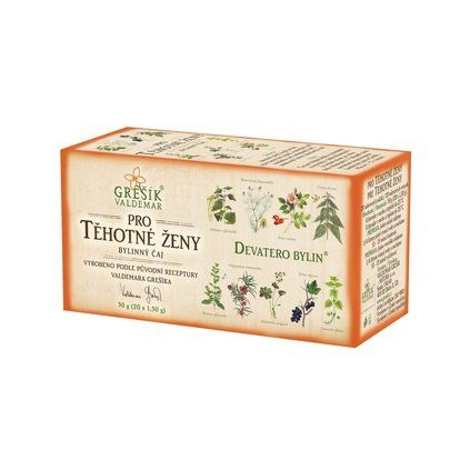 GREŠÍK čaj Devatero bylin Pro těhotné ženy 20 n.s. DMT 05/2026