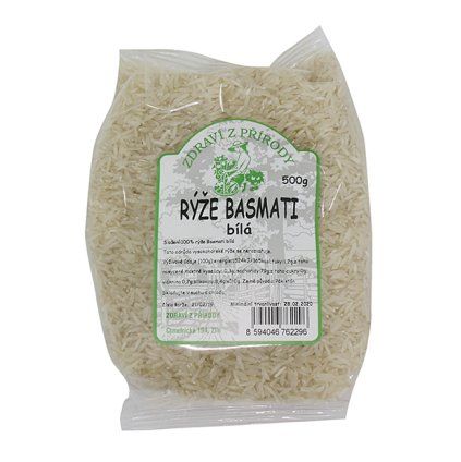 Rýže basmati bílá 500g ZP DMT 07/2026