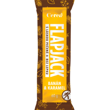 Cerea Flapjack BANÁN a KARAMEL BEZ LEPKU 60g DMT 08/2026