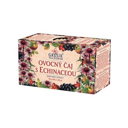 GREŠÍK Ovocný čaj s echinaceou 20 n.s. Ovocný čaj DMT 08/2026