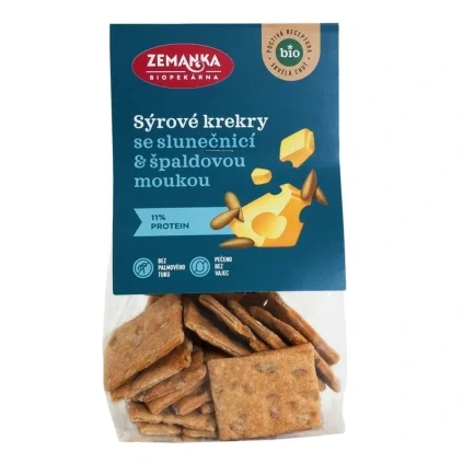 Zemanka Bio krekry se sýrem a slunečnicí 100 g DMT 04/2026