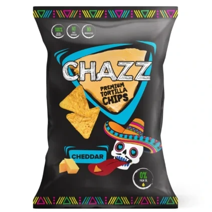 CHAZZ Tortilla chipsy cheddar 100 g DMT 09/2026