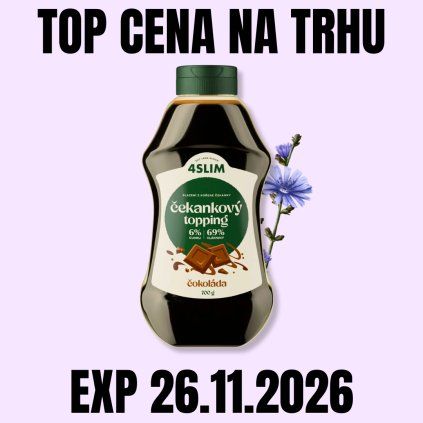4SLIM Topping čokoláda 700 g EXP 26.11.2026