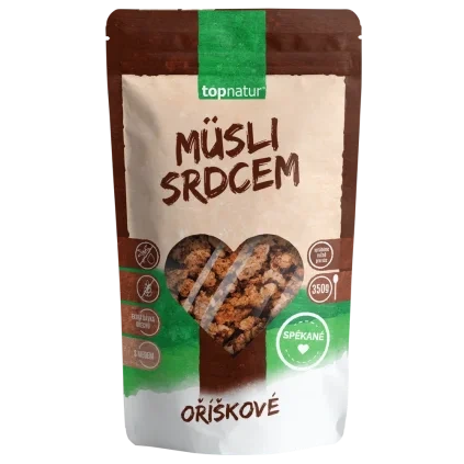 TOPNATUR Müsli srdcem Oříškové 350 g DMT 10/2026
