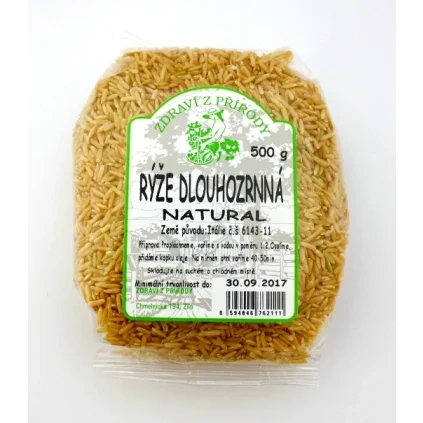 Rýže dlouhozrnná natural 500g ZP DMT 10/2026