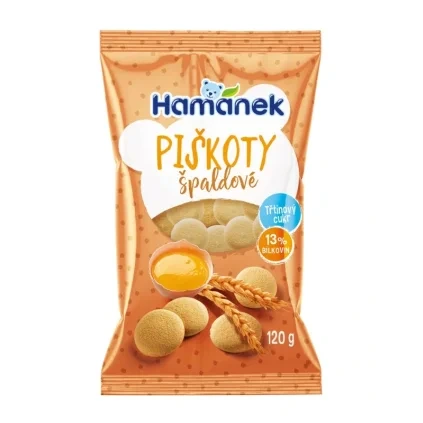 Hamánek Piškoty špaldové 120g DMT 10/2026