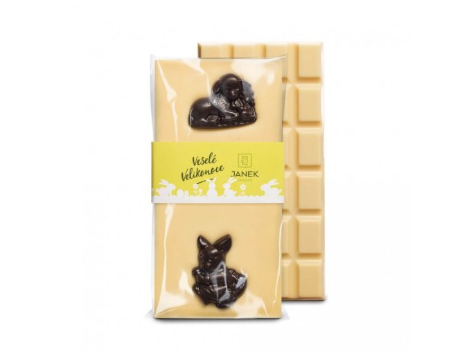 437 tabulka bile cokolady s velikonocnimi postavickami cokoladovna janek jpg