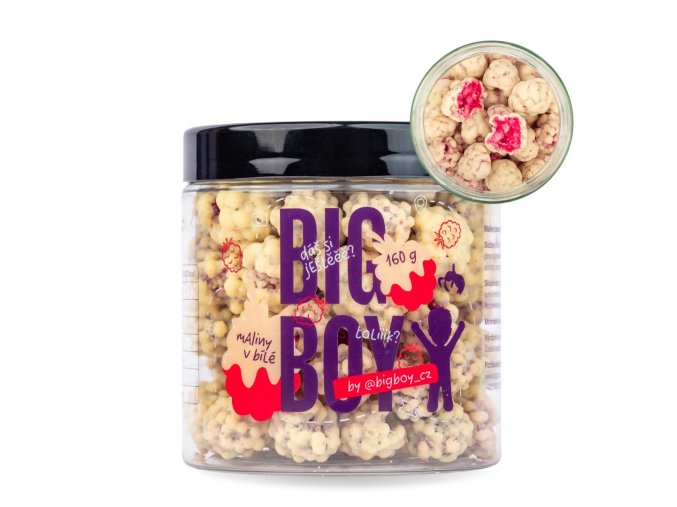 BIG BOY Maliny v bílé čokoládě 160 g 1