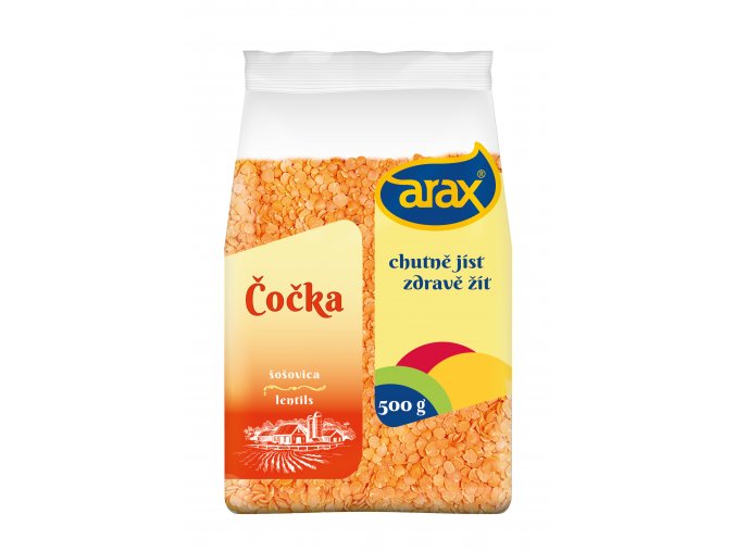 ARAX Čočka červená loupaná půlená 500g 3Dv1