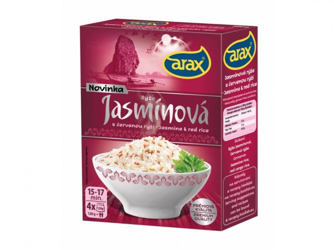 jasmínová s červenou sáčky