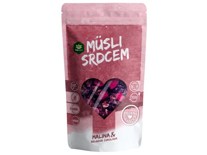 31018 Müsli srdcem Malina&Belgická Čokoláda 250g