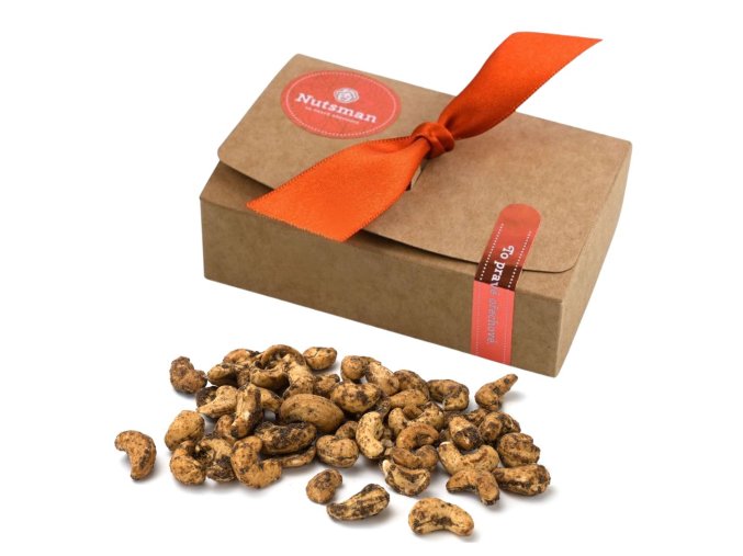 NUTSMAN Dárková krabička kešu pražené v pepři a soli 150 g