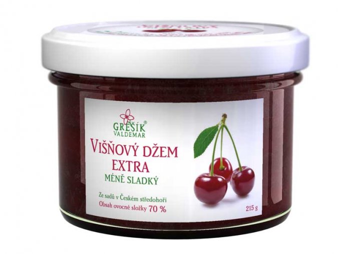 GREŠÍK Džem Višňový Extra méně sladký 215g