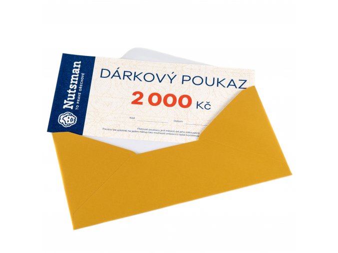 Nutsman Dárkový tištěný poukaz 2000 Kč