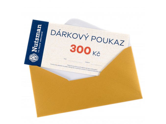 Nutsman Dárkový tištěný poukaz 300 Kč