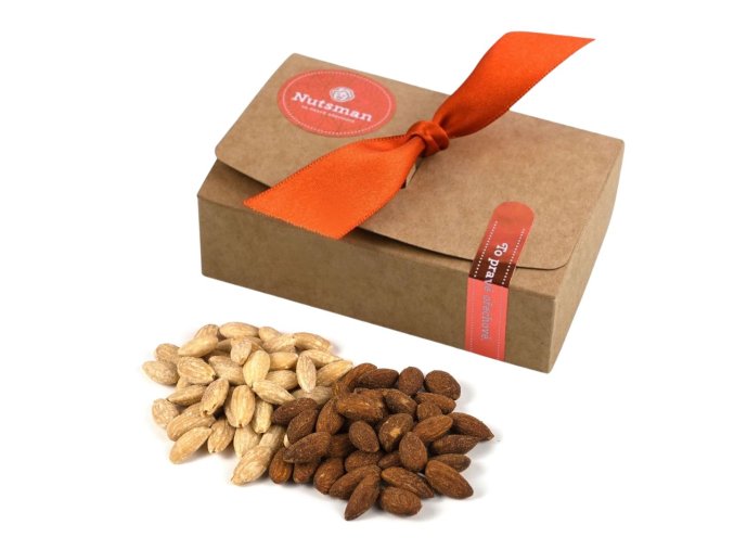 NUTSMAN degustační sada DUO mandle pražené solené + mandle uzené 2 x 70 g A