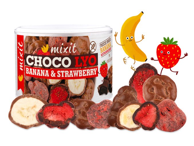 choco lyo banana a strawberry in chocolate produktovka