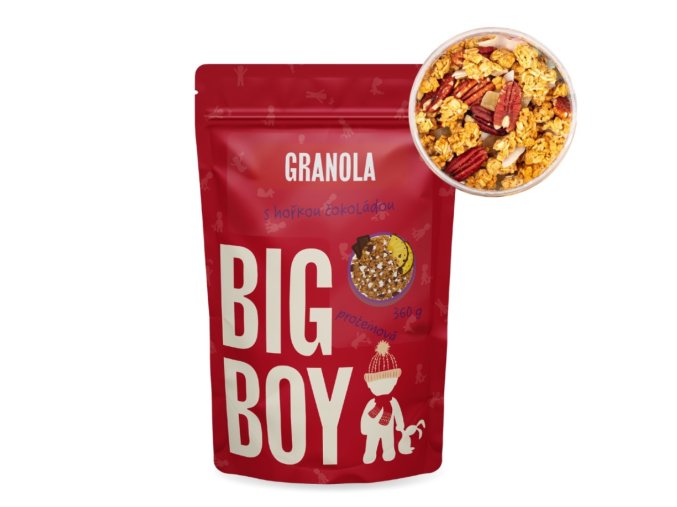 BIG BOY Granola s proteinem a hořkou čokoládou 360 g EKO balení 1