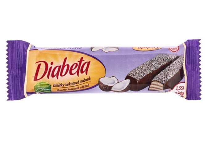 PLH Diabeta Oplatky kokosové 34 g