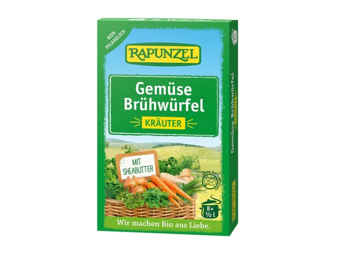 vyvar zeleninovy s bylinkami v kostce bio 8x105g rapunzel novinka