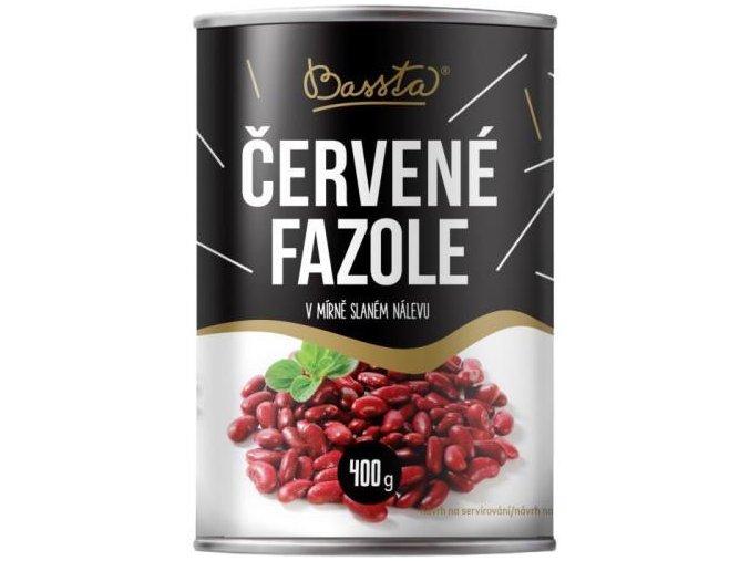 BASSTA Fazole červené v mírně slaném nálevu 400 g