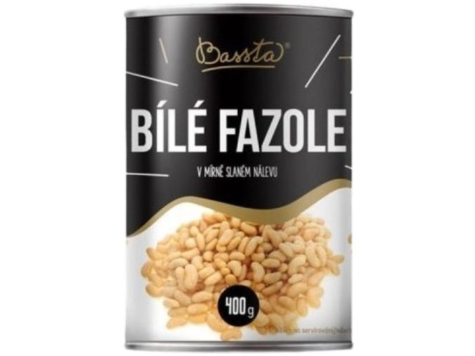 BASSTA Fazole bílé velké v mírně slaném nálevu 400 g