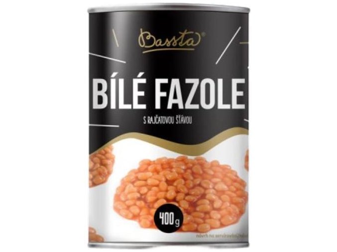 BASSTA Fazole bílé s rajčatovou šťávou 400 g