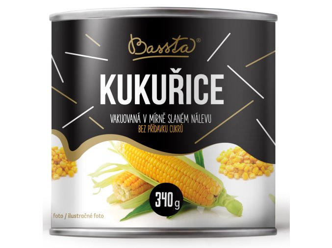 BASSTA Kukuřice v mírně slaném nálevu 340 g
