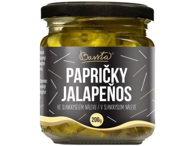 BASSTA Jalapeňo papričky krájené ve slanokyselém nálevu 200 g