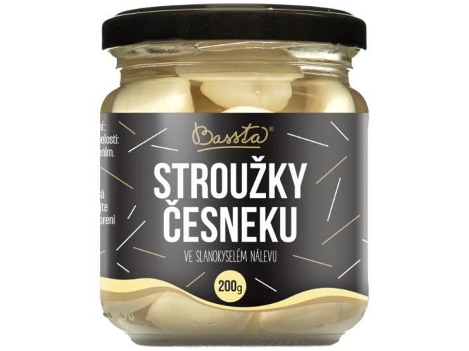 BASSTA Stroužky česneku ve slanokyselém nálevu 200 g