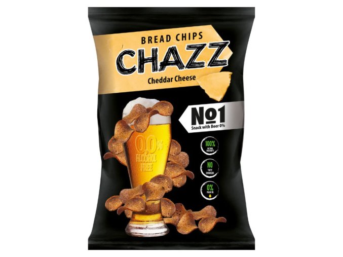 CHAZZ Chlebové chipsy s čedarem 100 g