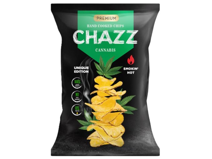 CHAZZ Bramborové chipsy s konopným semínkem a jalapeno 90 g
