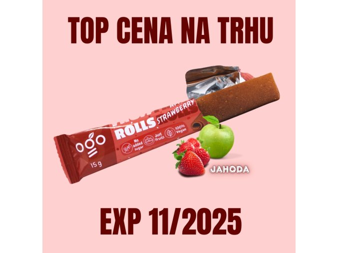 OGO Ovocná trubička jablko jahoda 15 g EXP 112025