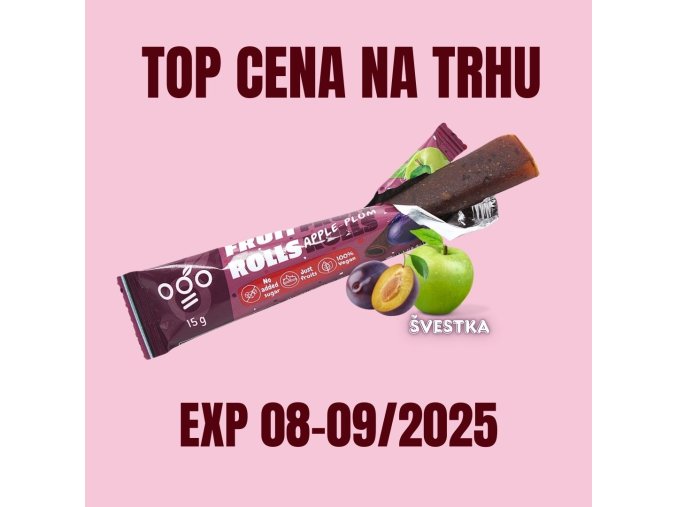 OGO Ovocná trubička jablko švestka 15 g EXP 08 09 2025
