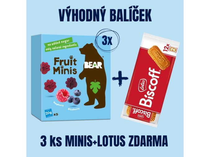 BEAR MINIS + LOTUS 186 G ZDARMA BORŮVKA A MALINA