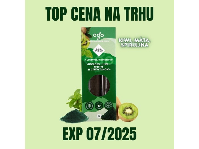 OGO Ovocná trubička jablko kiwi, máta a spirulina 30 g EXP 072025
