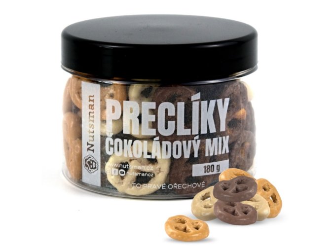 NUTSMAN Preclíky čokoládový MIX 180 g