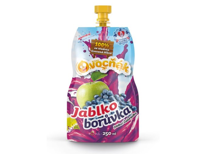 OVOCŇÁK mošt Jablko - Borůvka 250ml DMT 05/25