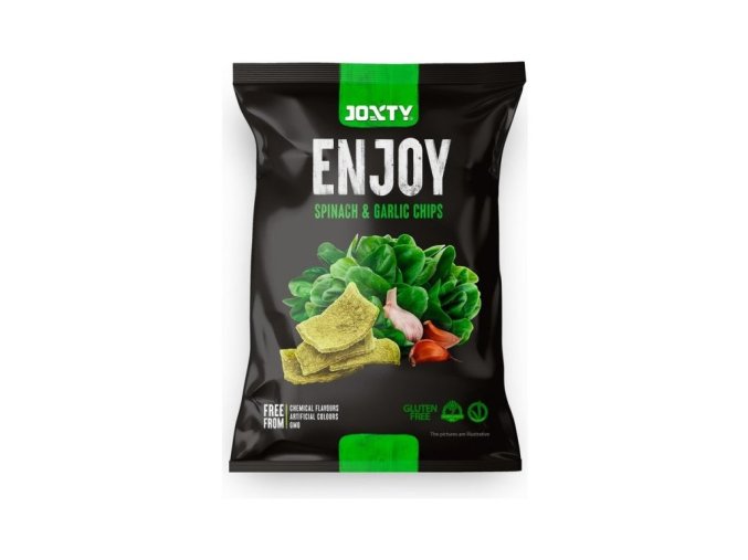 JOXTY ENJOY CHIPS Bramborové chipsy se špenátem a česnekem 40 g DMT