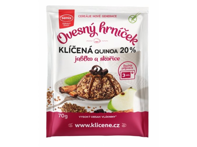 SEMIX Ovesný hrneček s quinoou, jablky, skořicí 70g BEZLEPKU DMT 06/25