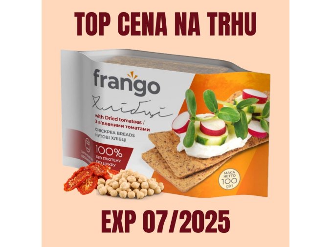 FRANGO Cizrnové plátky se sušenými rajčaty 100 g EXP 072025