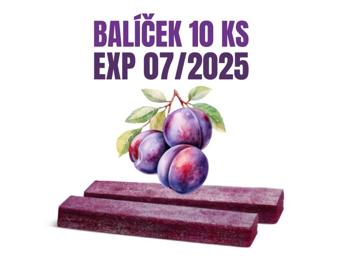 NUTSMAN Fruit Mood ovocná tyčinka švestka BEZ OBALU 10 ks EXP 07/2025