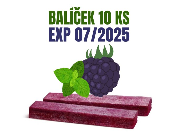 NUTSMAN Fruit Mood ovocná tyčinka ostružina/máta BEZ OBALU 10 ks EXP 07/2025
