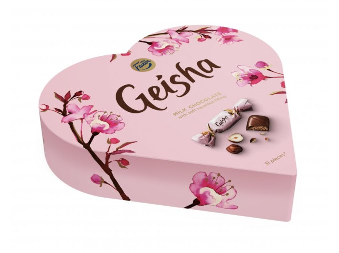 GEISHA pralinky srdce 225 g DMT 07/25