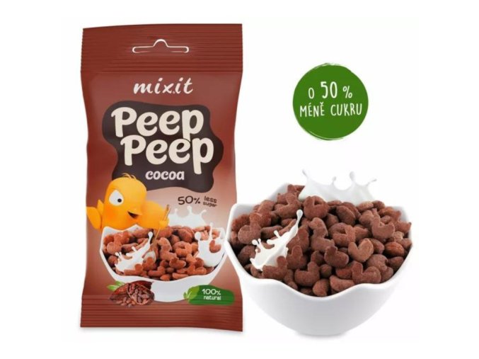 MIXIT Cereálie Peep Peep do kapsy - Kakao 25 g DMT 07/25