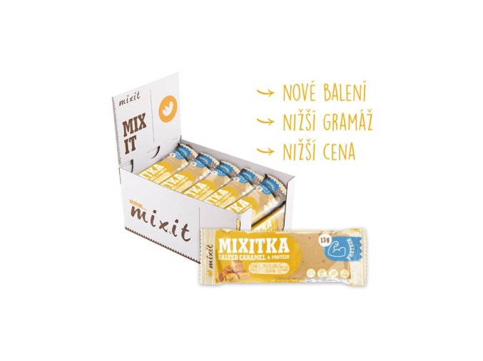 MIXIT Tyčinka Mixitka bez lepku Slaný karamel 43G DMT 07/25