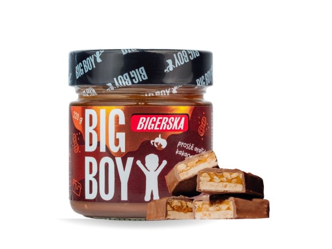 big boy bigerska 220g sladky arasidovy krem s kakaem a slanym karamelem