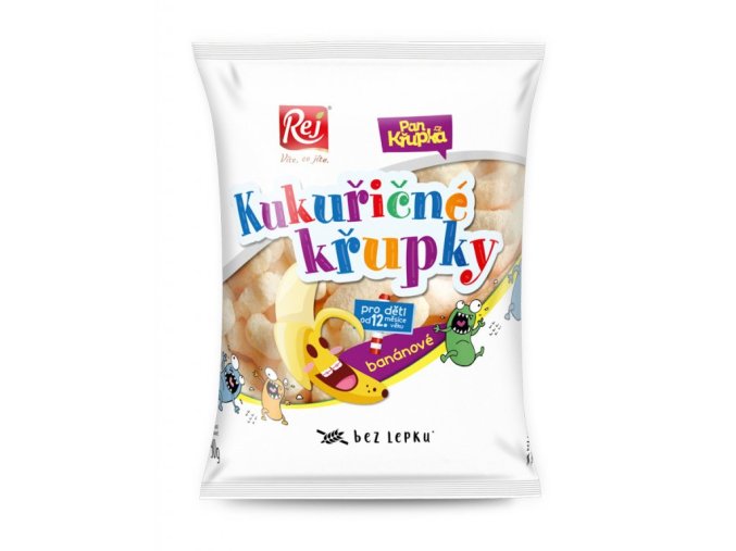 REJ Křupky kukuřičné banánové 40 g DMT 07/25